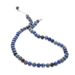 Beaded Blue Variscite Necklace (60-62cm)