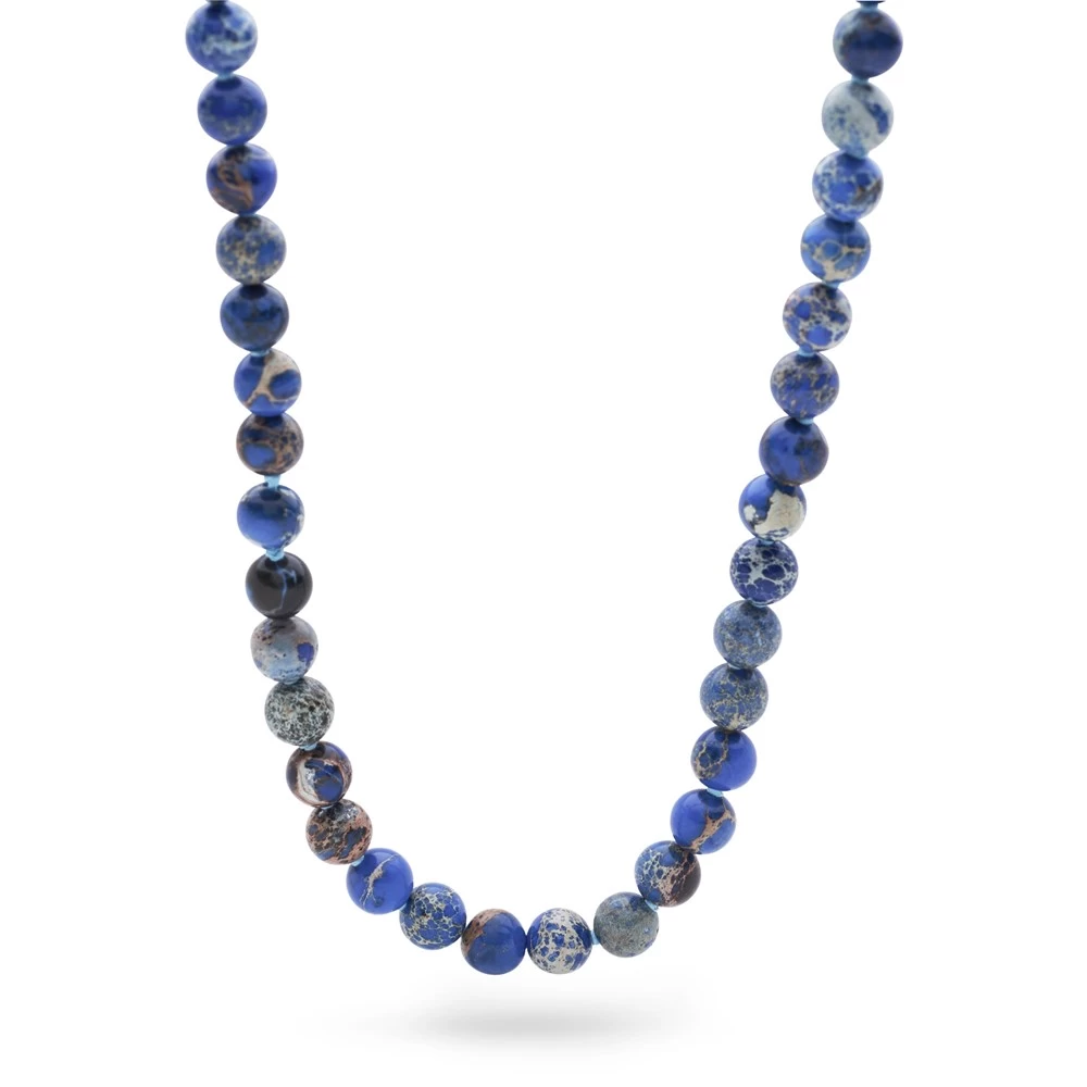 Beaded Blue Variscite Necklace (60-62cm) - Image 4
