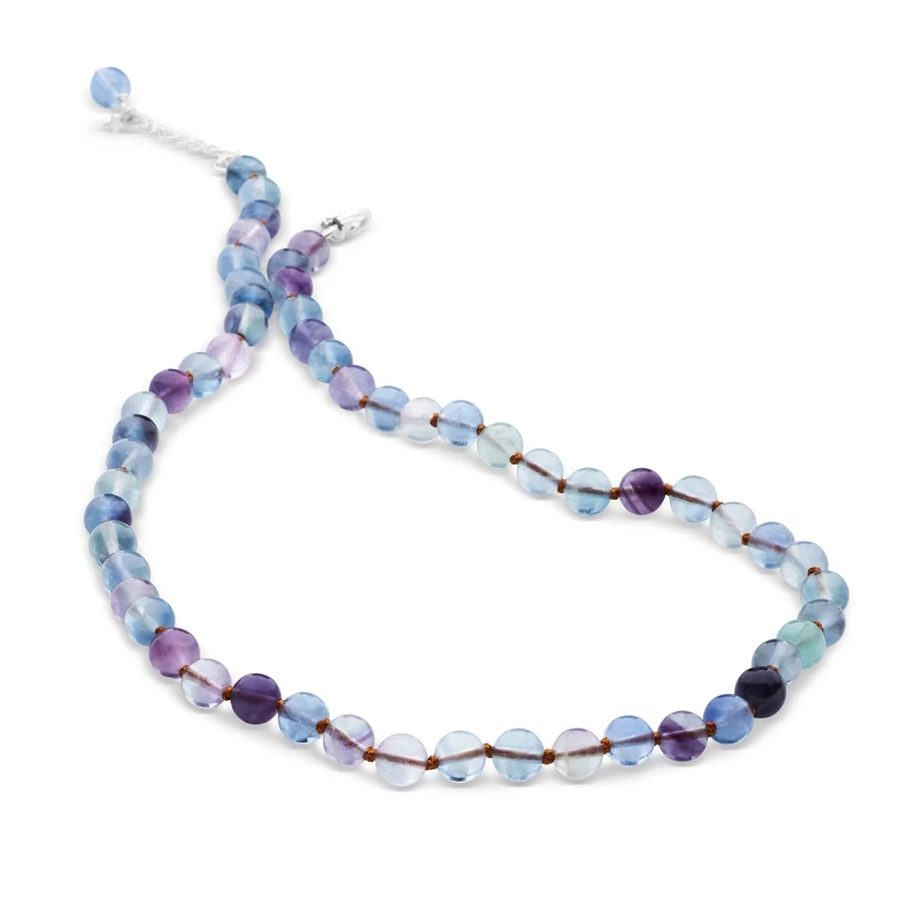 Beaded Fluorite Necklace (40-43cm)
