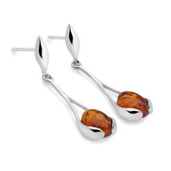 Espresso Amber Earrings
